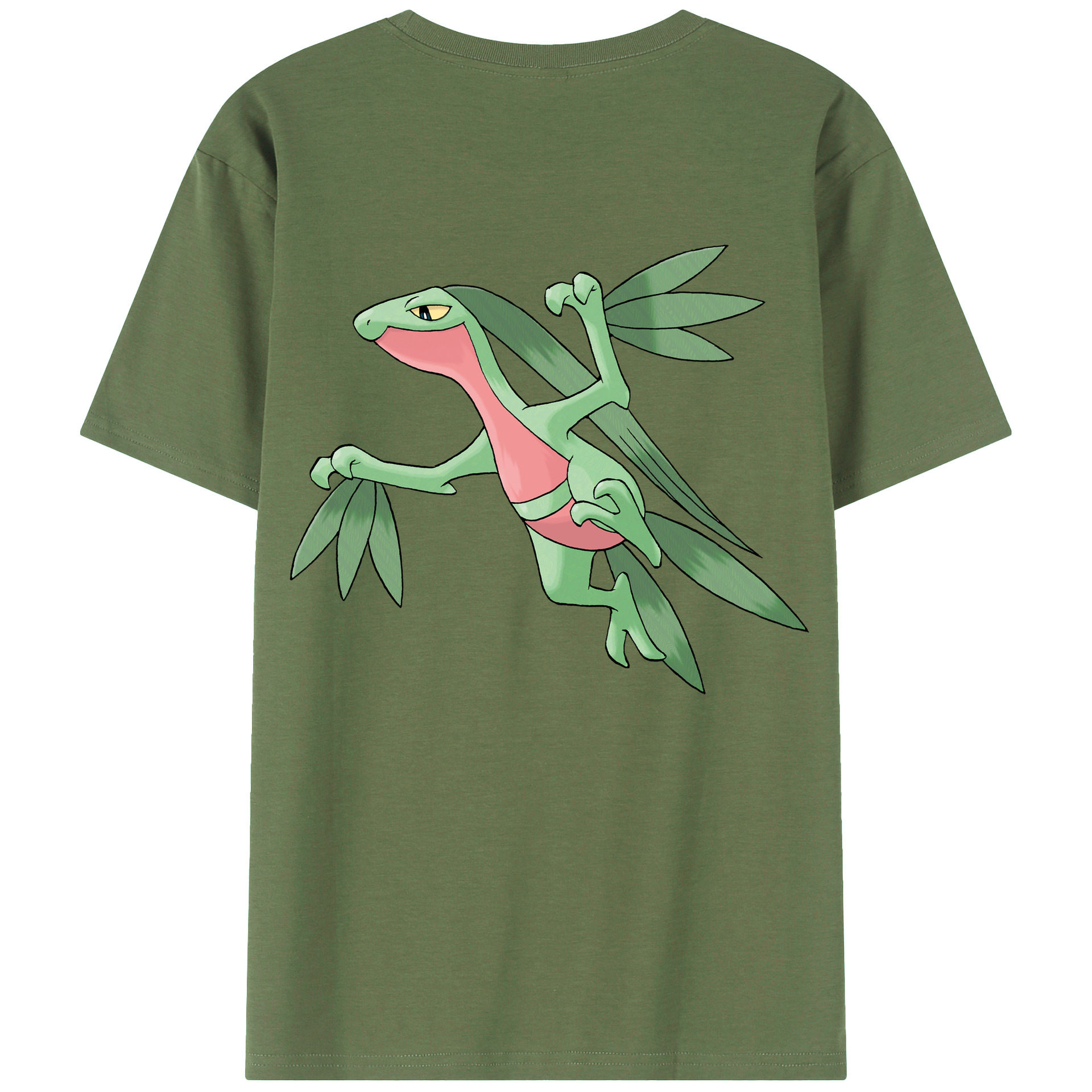 （画像用） ポケットモンスター Pokémon 綿100％ メンズ半袖Tシャツ（バックプリント） 通気性